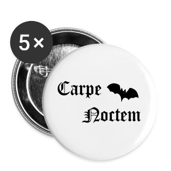 carpe noctem bat for the black scene - Buttons large 2.2''/56 mm (5-pack) - white - Front