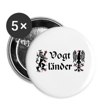 Vogtländer Vogtland Löwe Greif Sachsen Plauen - Buttons groß 56 mm (5er Pack) - Weiß - Vorne