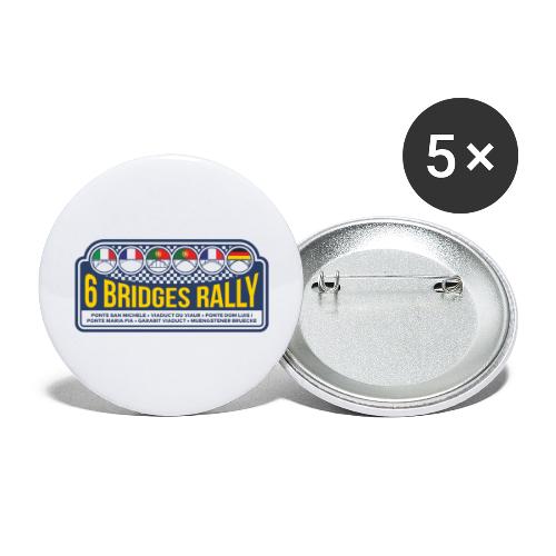 Six Bridges Rally Logo - Buttons groß 56 mm (5er Pack)