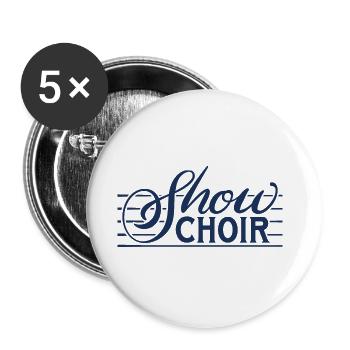 Show Choir Choral Singing Singers - Buttons large 2.2''/56 mm (5-pack) - white - Front