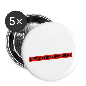 Erzgebirger - Buttons groß 56 mm (5er Pack) - Weiß - Vorne