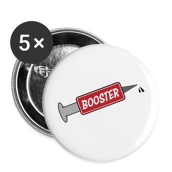 Syringe Vaccine Booster - Buttons large 2.2''/56 mm (5-pack) - white - Front