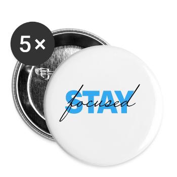 stay focused - Buttons large 2.2''/56 mm (5-pack) - white - Front