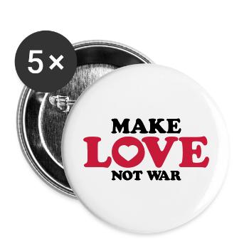 Dire pas la guerre - Lot de 5 grands badges (56 mm) - blanc - Devant