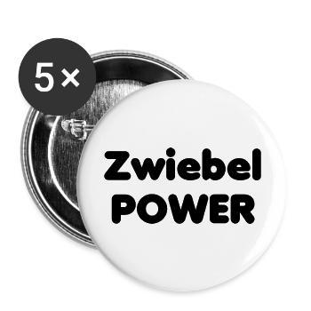 zwiebel power - Buttons groß 56 mm (5er Pack) - Weiß - Vorne