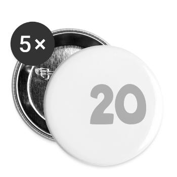 420 | 4,20 | Couleur de conception réglable - Lot de 5 grands badges (56 mm) - blanc - Devant