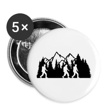 Team 3 wandering - Buttons large 2.2''/56 mm (5-pack) - white - Front