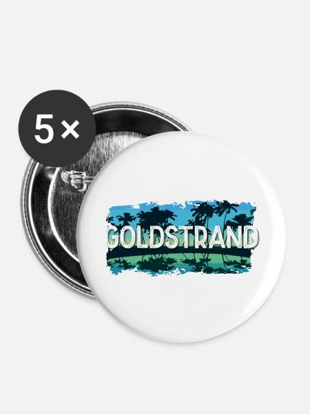 Goldstrand - Buttons groß 56 mm (5er Pack) - Weiß