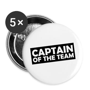 Capitaine de l’équipe - Lot de 5 grands badges (56 mm) - blanc - Devant
