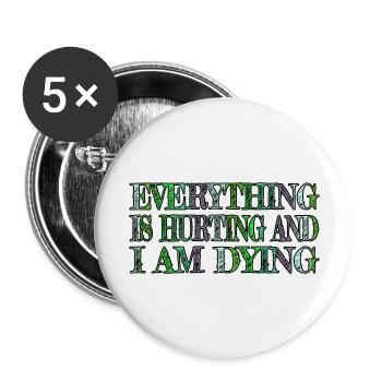 outdoors geek snowboard fun happy jokes - Buttons groß 56 mm (5er Pack) - Weiß - Vorne