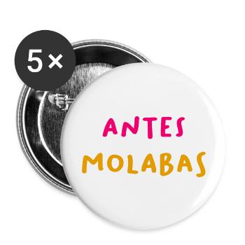 Avant le molabas - Lot de 5 grands badges (56 mm) - blanc - Devant