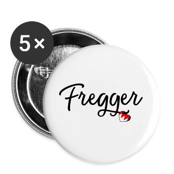 Fregger - Buttons groß 56 mm (5er Pack) - Weiß - Vorne