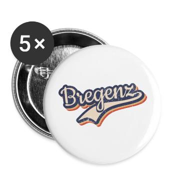 Österreich Bregenz Vorarlberg Vintage Typografie - Buttons groß 56 mm (5er Pack) - Weiß - Vorne