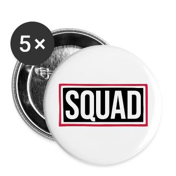 Squad Text Leader Schild - Buttons groß 56 mm (5er Pack) - Weiß - Vorne