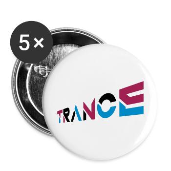 Music Trance Lettering Design - Buttons large 2.2''/56 mm (5-pack) - white - Front