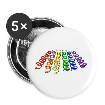 Garlands rainbow - Buttons large 2.2''/56 mm (5-pack) - white - Front