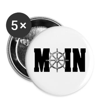 moin 4 - Buttons groß 56 mm (5er Pack) - Weiß - Vorne