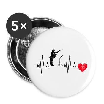 Chefs d’orchestre Cadeau Direction d’orchestre Chef d’orchestre - Lot de 5 grands badges (56 mm) - blanc - Devant
