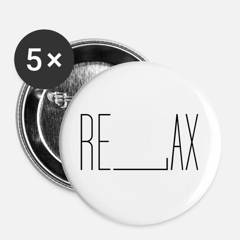 Relax - Buttons large 2.2''/56 mm (5-pack) - white