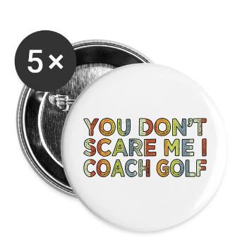 christiangolf golfhoodie golfcoach golfjersey - Buttons groß 56 mm (5er Pack) - Weiß - Vorne