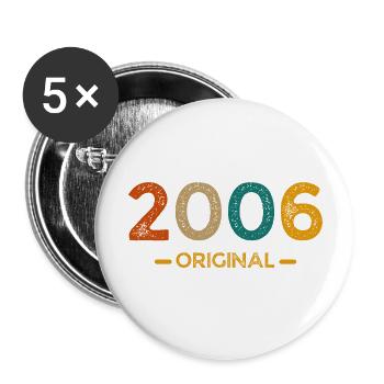 2006 Original - Lot de 5 grands badges (56 mm) - blanc - Devant