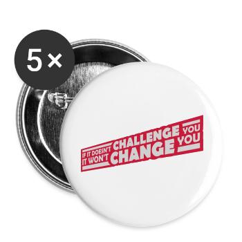 Workout Fitness Motivation Quote - Buttons large 2.2''/56 mm (5-pack) - white - Front