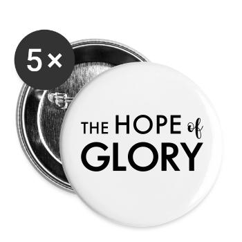 the hope of glory - Buttons groß 56 mm (5er Pack) - Weiß - Vorne