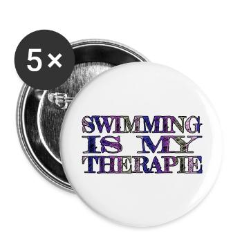 blague anniversaire vélo déclaration sport apnée - Lot de 5 grands badges (56 mm) - blanc - Devant