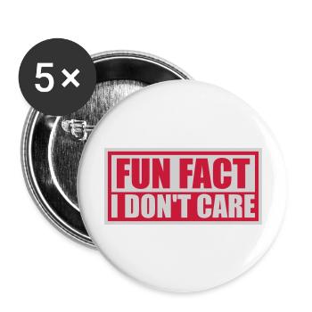 I don't care fact - Buttons large 2.2''/56 mm (5-pack) - white - Front