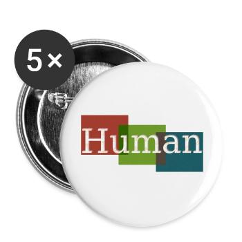 Human - Buttons large 2.2''/56 mm (5-pack) - white - Front
