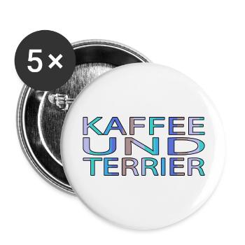 kaffeebohne kaffeetrinker morgen morgenmuffel - Buttons groß 56 mm (5er Pack) - Weiß - Vorne
