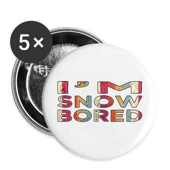 fun under the tree beach holiday statement cute - Buttons groß 56 mm (5er Pack) - Weiß - Vorne