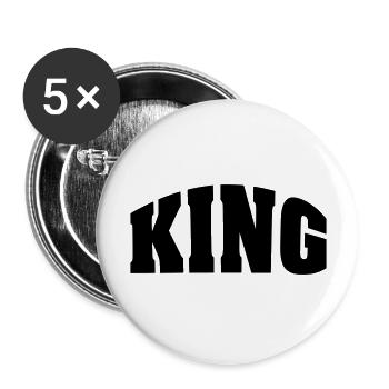 KING - Buttons groß 56 mm (5er Pack) - Weiß - Vorne