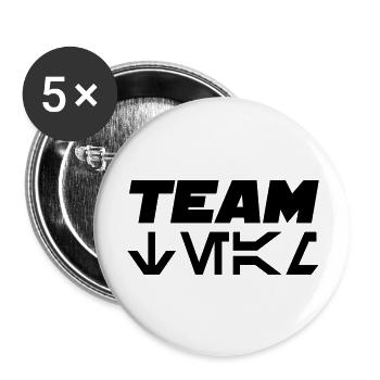 Team SW - Buttons groß 56 mm (5er Pack) - Weiß - Vorne
