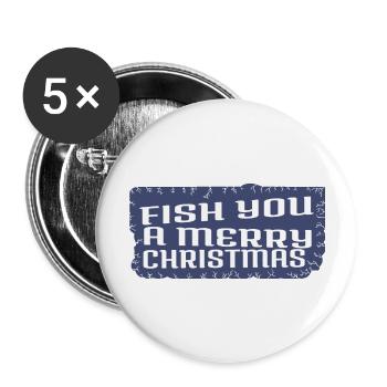 Santa Funny Sayings Adorable Dinosaur Tshirt - Buttons large 2.2''/56 mm (5-pack) - white - Front
