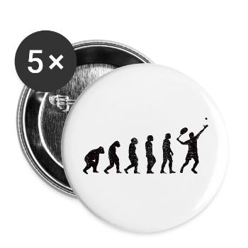 Joueur de tennis Raquette de tennis Club de tennis Tennis - Lot de 5 grands badges (56 mm) - blanc - Devant