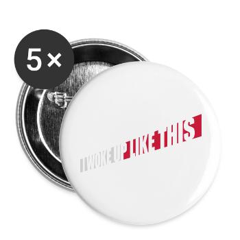 woke up like this - Buttons large 2.2''/56 mm (5-pack) - white - Front