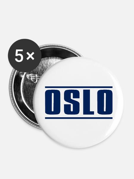Oslo - Buttons groß 56 mm (5er Pack) - Weiß