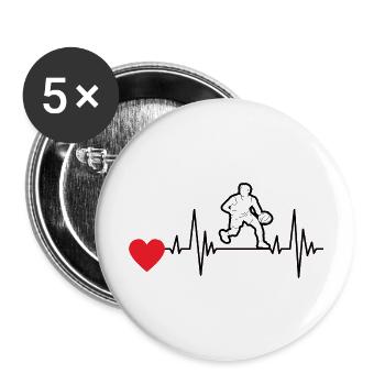 Basketball Lovers Club Basketball Basketteurs - Lot de 5 grands badges (56 mm) - blanc - Devant