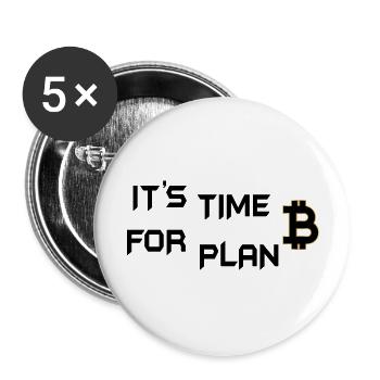 Bitcoin Trading Crypto Stocks - Lot de 5 grands badges (56 mm) - blanc - Devant