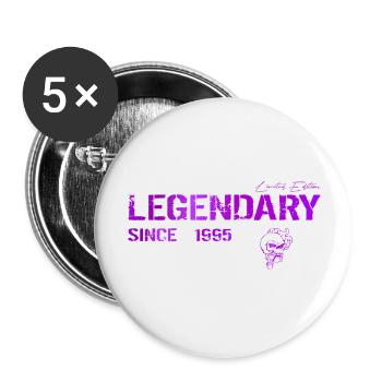 Legendary since 1995 Gift - Buttons large 2.2''/56 mm (5-pack) - white - Front