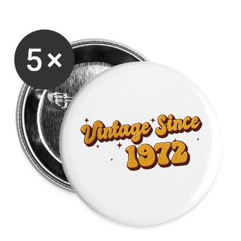 Millésime depuis 1972 51 ans - Groovy 51ème - Lot de 5 grands badges (56 mm) - blanc - Devant