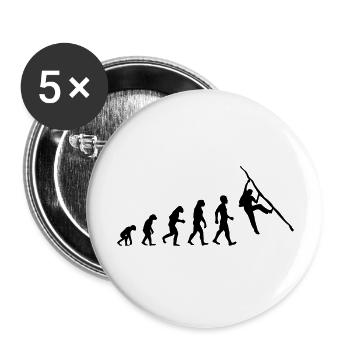 evolution climbing bouldern - Buttons groß 56 mm (5er Pack) - Weiß - Vorne