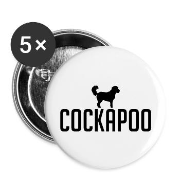 Cockapoo Dog breeds Dogs Dog Wilsigns - Buttons large 2.2''/56 mm (5-pack) - white - Front