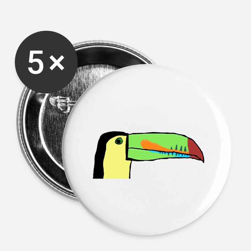toucan - Buttons large 2.2''/56 mm (5-pack) - white