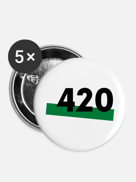 420 - Buttons groß 56 mm (5er Pack) - Weiß