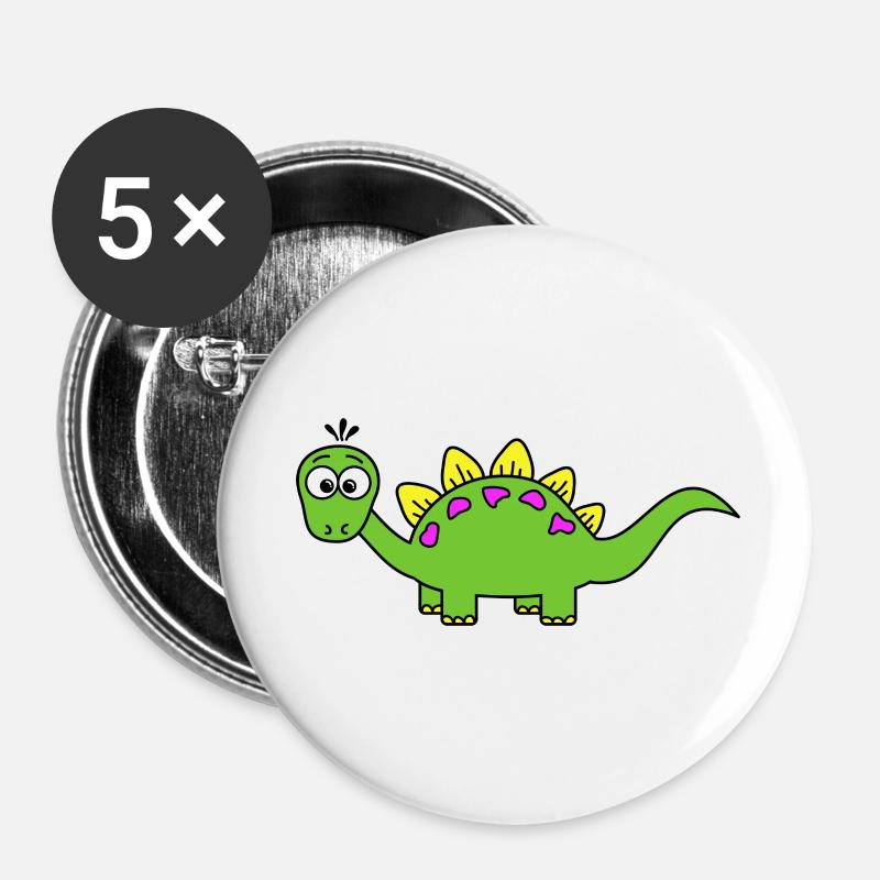 Dino Baby - Buttons large 2.2''/56 mm (5-pack) - white
