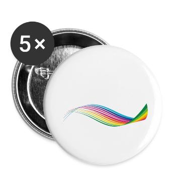 Rainbow soul LGBTQ Gift - Buttons large 2.2''/56 mm (5-pack) - white - Front