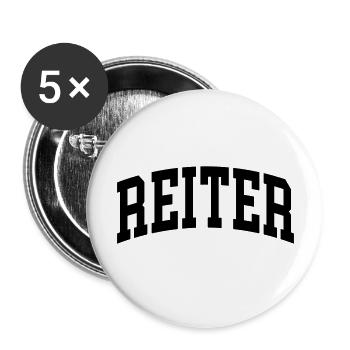 Reiter - Buttons groß 56 mm (5er Pack) - Weiß - Vorne