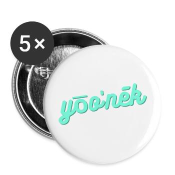 Einzigartig / unique - Buttons groß 56 mm (5er Pack) - Weiß - Vorne